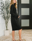 Personal Assistant Turtleneck Dress in Black