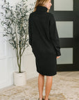 Personal Assistant Turtleneck Dress in Black