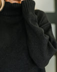 Personal Assistant Turtleneck Dress in Black