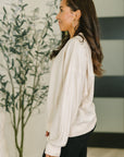 Petal Poise Floral Applique Pullover in Neutral