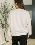 Petal Poise Floral Applique Pullover in Neutral