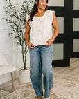 Picnic Petal Lace Detail Top