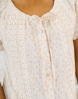 Picnic Petal Lace Detail Top