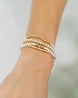 Poised & Polished Bracelet Set in White and Gold