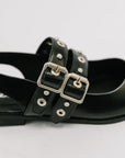Pop of Color Pointy Toe Slip On in Black