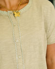 Pushing Through Button Down Top