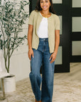 Pushing Through Button Down Top