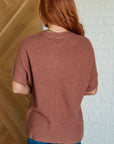 Relaxing Away Dolman Sleeve Knit Top in Coffee