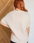 Relaxing Away Dolman Sleeve Knit Top in Taupe