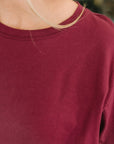 Rest Assured Basic Relaxed Tee in Cabernet