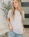 Rest Assured Basic Relaxed Tee in Heather Grey