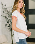 Right Thing to Say Textured Henley Top