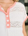 Right Thing to Say Textured Henley Top