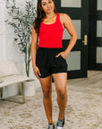 Rile Me Up High Waisted Shorts in Black
