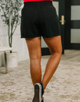Rile Me Up High Waisted Shorts in Black