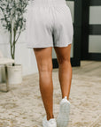 Rile Me Up High Waisted Shorts in Light Grey