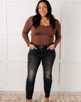 Rita Mid Rise Control Top Slim Jeans