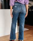 Rose High Rise 90's Straight Jeans in Dark Wash