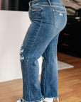 Rose High Rise 90's Straight Jeans in Dark Wash