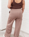 Run, Don't Walk Cargo Sweatpants in Smokey Brown