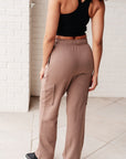 Run, Don't Walk Cargo Sweatpants in Smokey Brown