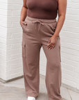 Run, Don't Walk Cargo Sweatpants in Smokey Brown