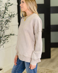 Safe and Secure Mineral Wash Pullover in Ash Mocha