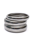 Sassy but Classy Ribbed Bangles in Silver Set of 3