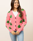 Sequin Trees Cardigan