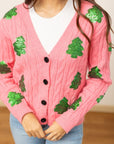 Sequin Trees Cardigan