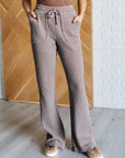 Set Process Mineral Wash Waffle Knit Pants in Brown