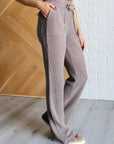 Set Process Mineral Wash Waffle Knit Pants in Brown