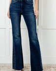 Shannon Mid Rise Rhinestone Detail Flare Jeans