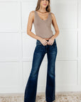 Shannon Mid Rise Rhinestone Detail Flare Jeans