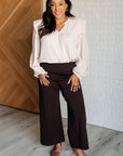 Magic Wide Leg Crop Pants in Chocolate