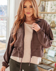 She's Got Game Cropped Jacket in Brown