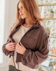 She's Got Game Cropped Jacket in Brown