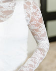 Sheer Intentions Lace Layering Top in Ivory