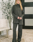 Signature Open Front Cardigan Set in Black