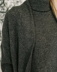 Signature Open Front Cardigan Set in Black