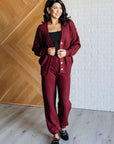 Simple Solution Knit Set in Wine