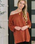 Slouchy Gal Off Shoulder Textured Top