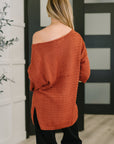 Slouchy Gal Off Shoulder Textured Top