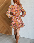 So Long, Farewell Balloon Sleeve Floral Dress