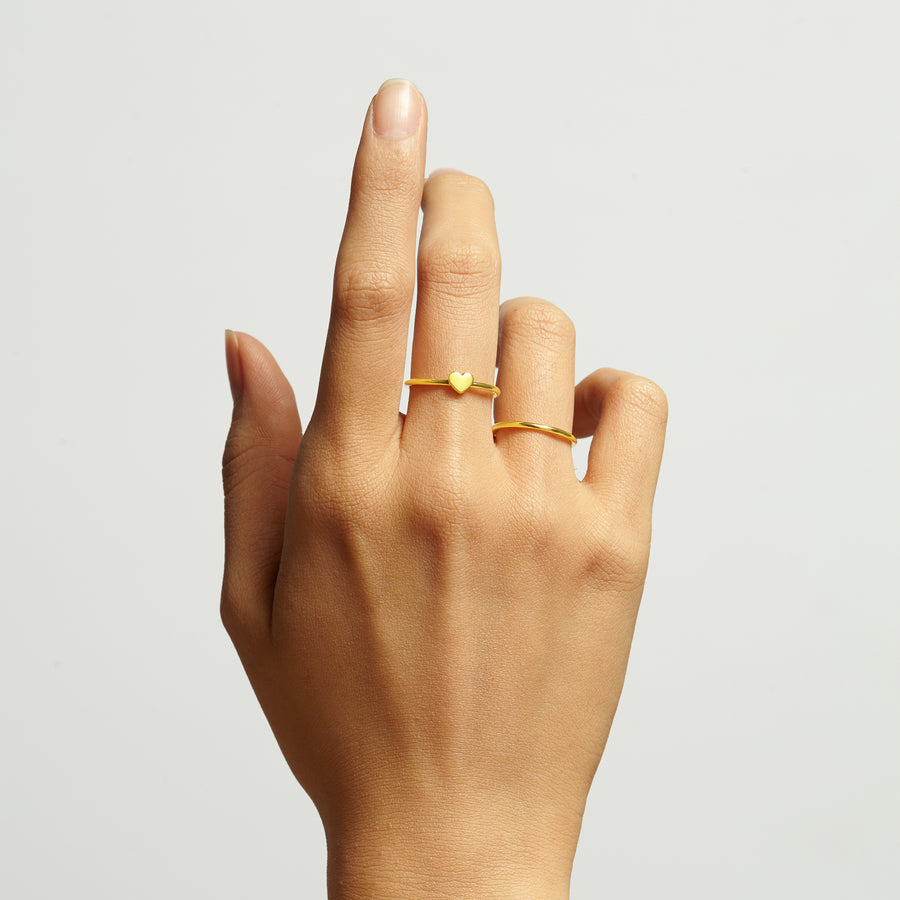 Minimalist Dainty Heart Ring