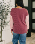 Spotted & Blocked Color Block Henley Top
