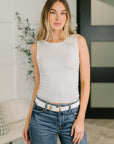 Start of Everything Round Neck Tank in Bone