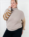 Super Seasonal Patchwork Waffle Knit Sweater