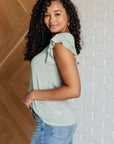 Take It In Flutter Sleeve Top