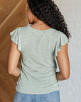 Take It In Flutter Sleeve Top